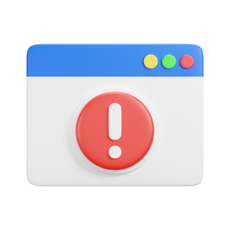 Alerte site Web  3D Icon