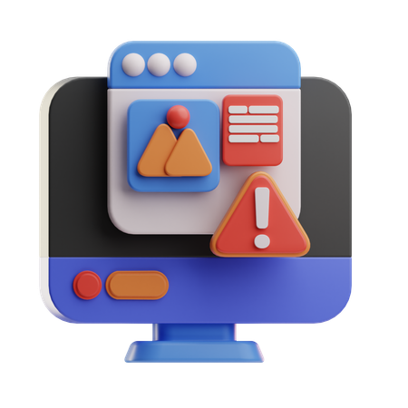 Alerte site Web  3D Icon