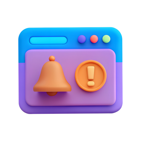 Alerte système  3D Icon