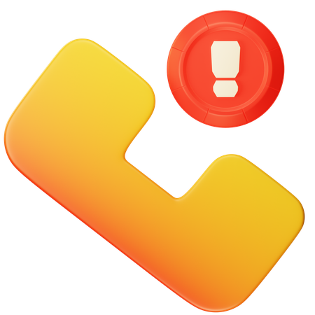 Alerte téléphonique  3D Icon