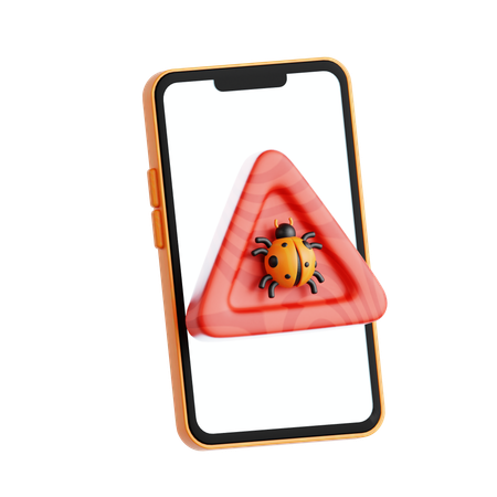 Alerte antivirus mobile  3D Icon