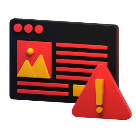 Alerte Internet  3D Icon