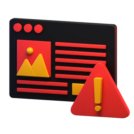 Alerte Internet  3D Icon