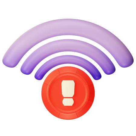 Alerte Wi-Fi  3D Icon