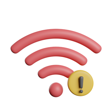 Alerte Wi-Fi  3D Icon