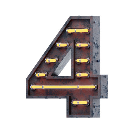 Alfabeto 4  3D Icon