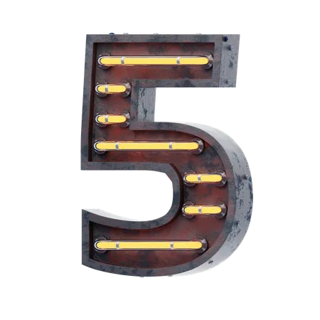 Alfabeto 5  3D Icon