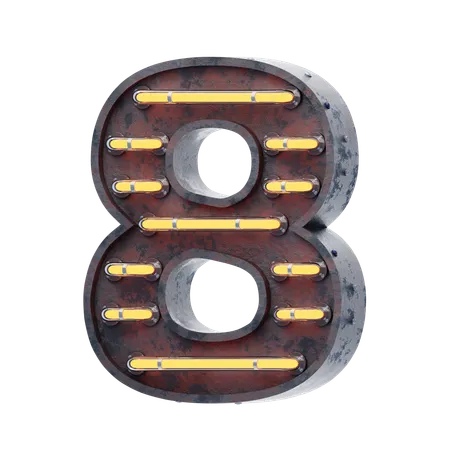 Alfabeto 8  3D Icon