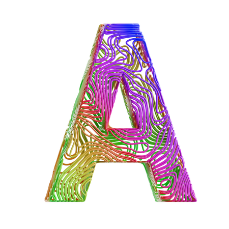 Forma abstracta del alfabeto a  3D Icon