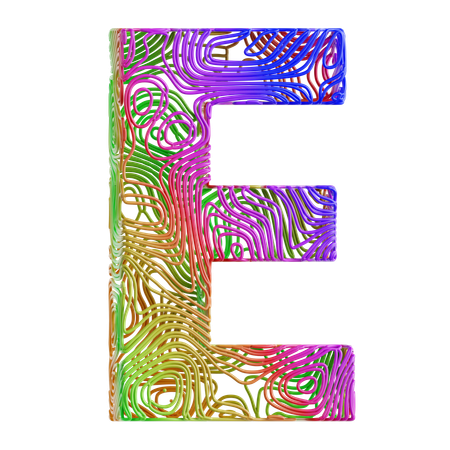 Forma abstracta del alfabeto d  3D Icon