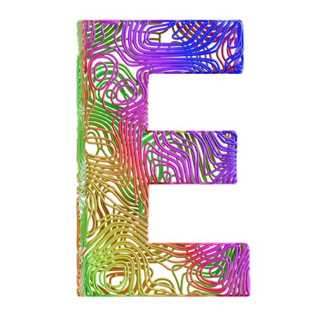 Forma abstracta del alfabeto d  3D Icon