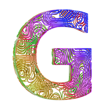 Forma abstracta del alfabeto g  3D Icon