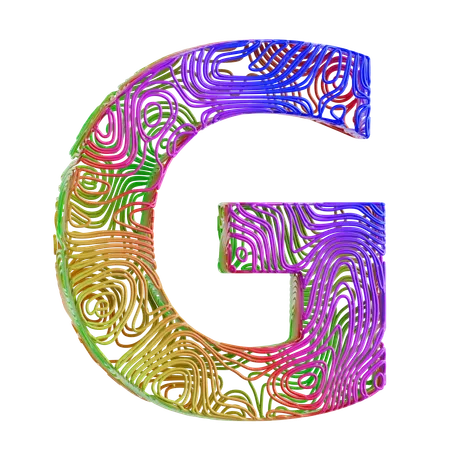 Forma abstracta del alfabeto g  3D Icon