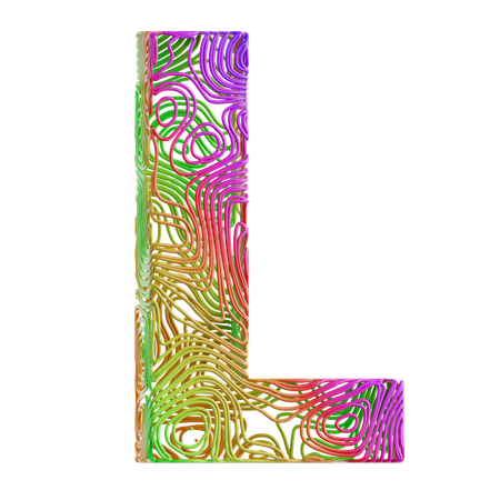 Forma abstracta del alfabeto l  3D Icon