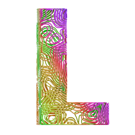 Forma abstracta del alfabeto l  3D Icon