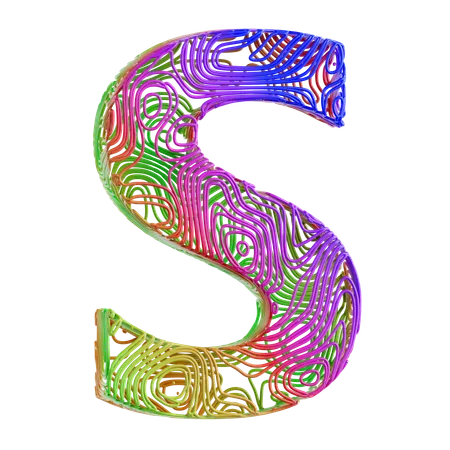 Forma abstracta del alfabeto s  3D Icon