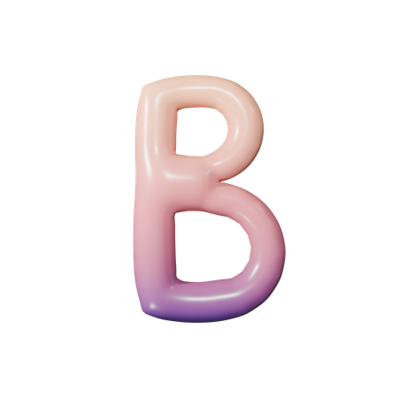 Alfabeto b  3D Icon