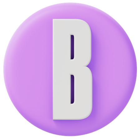 Alfabeto b  3D Icon