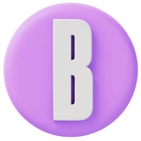 Alfabeto b  3D Icon