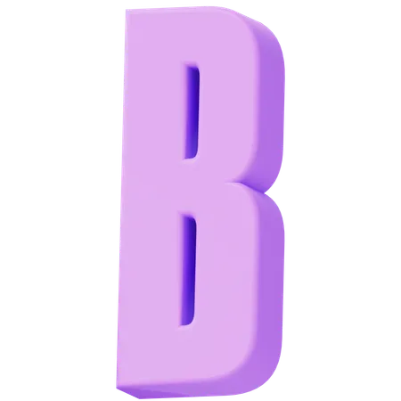 Alfabeto b  3D Icon