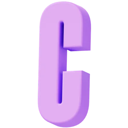 Alfabeto c  3D Icon