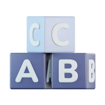 Cubo do alfabeto  3D Icon