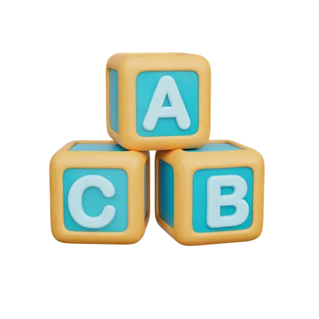 Cubo do alfabeto  3D Icon