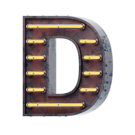 Alfabeto d  3D Icon