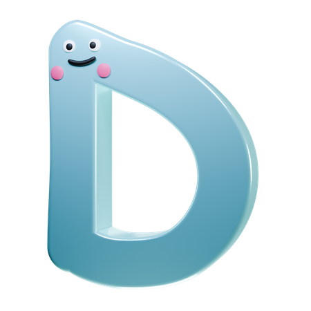 D alfabeto  3D Icon