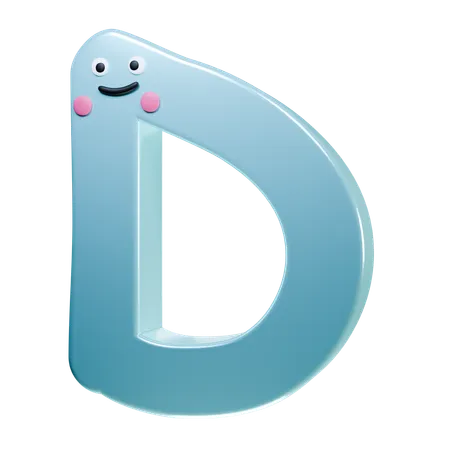 D alfabeto  3D Icon