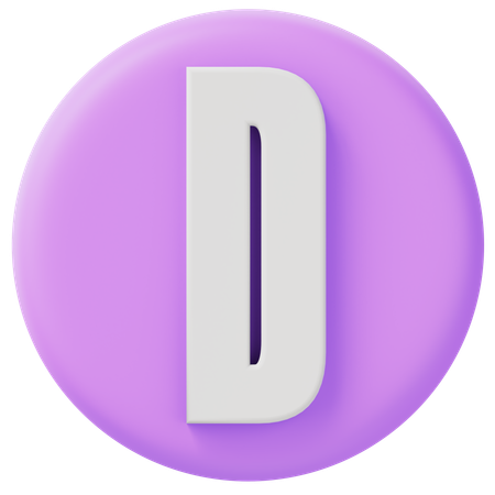 Alfabeto d  3D Icon