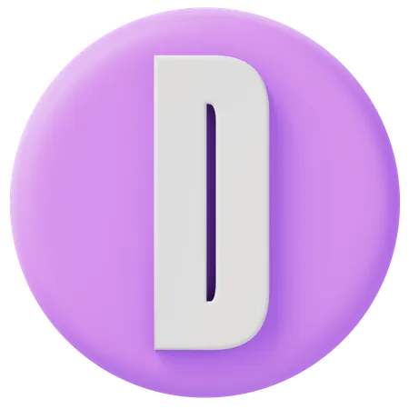 Alfabeto d  3D Icon