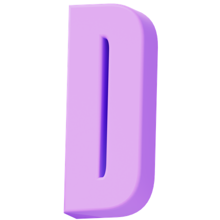 Alfabeto d  3D Icon