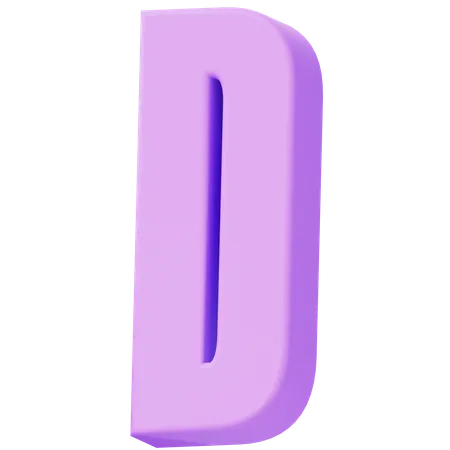 Alfabeto d  3D Icon