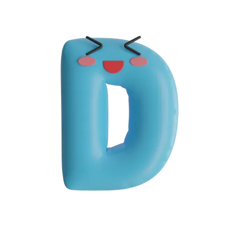 Alfabeto d  3D Icon