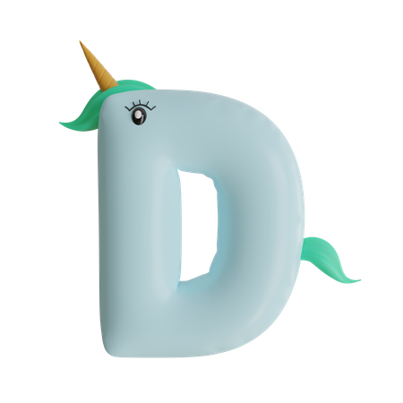 Alfabeto d  3D Icon