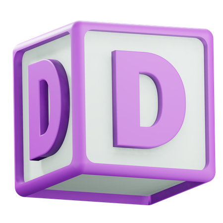 Alfabeto d  3D Icon