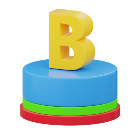 Alfabeto de ponto b  3D Icon