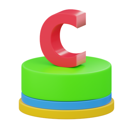 Alfabeto de ponto c  3D Icon