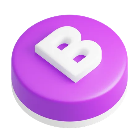 Punto alfabeto b  3D Icon