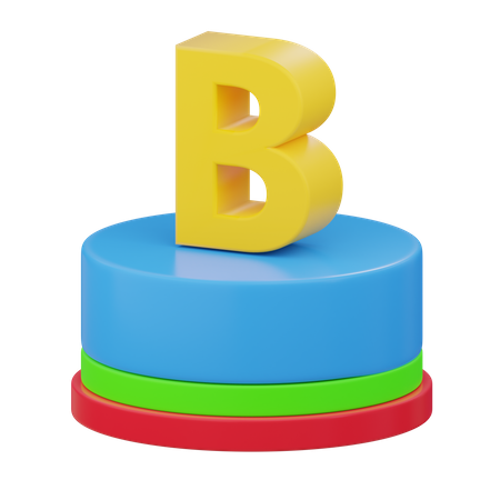 Punto alfabeto b  3D Icon