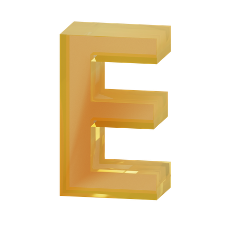 Alfabeto e  3D Icon