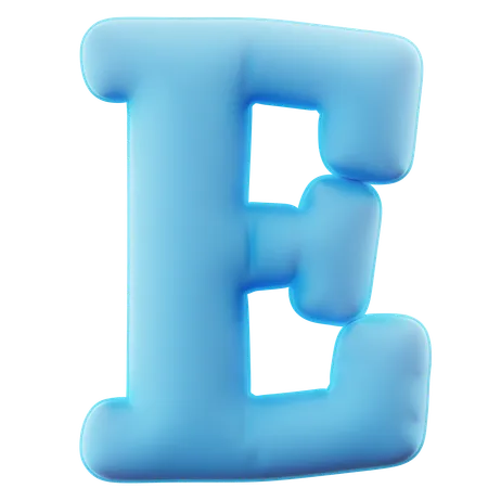 Alfabeto e  3D Icon