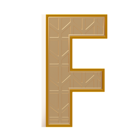 Alfabeto f  3D Icon