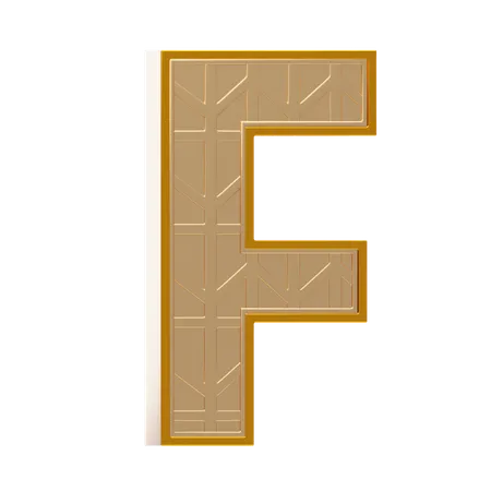 Alfabeto f  3D Icon