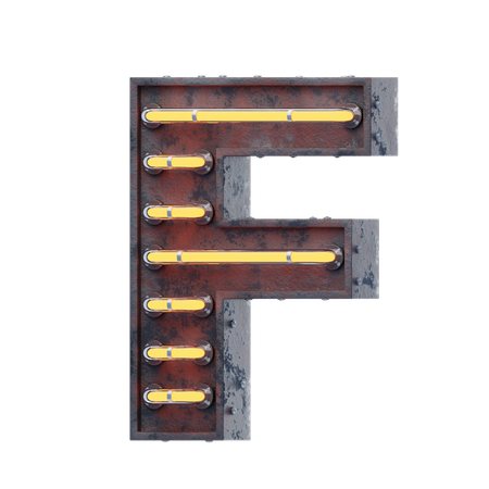 Alfabeto f  3D Icon