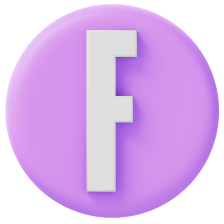 Alfabeto f  3D Icon