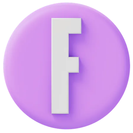 Alfabeto f  3D Icon