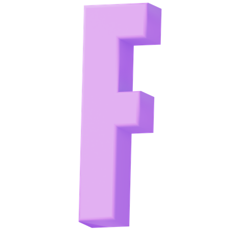 Alfabeto f  3D Icon