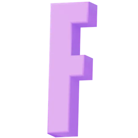 Alfabeto f  3D Icon